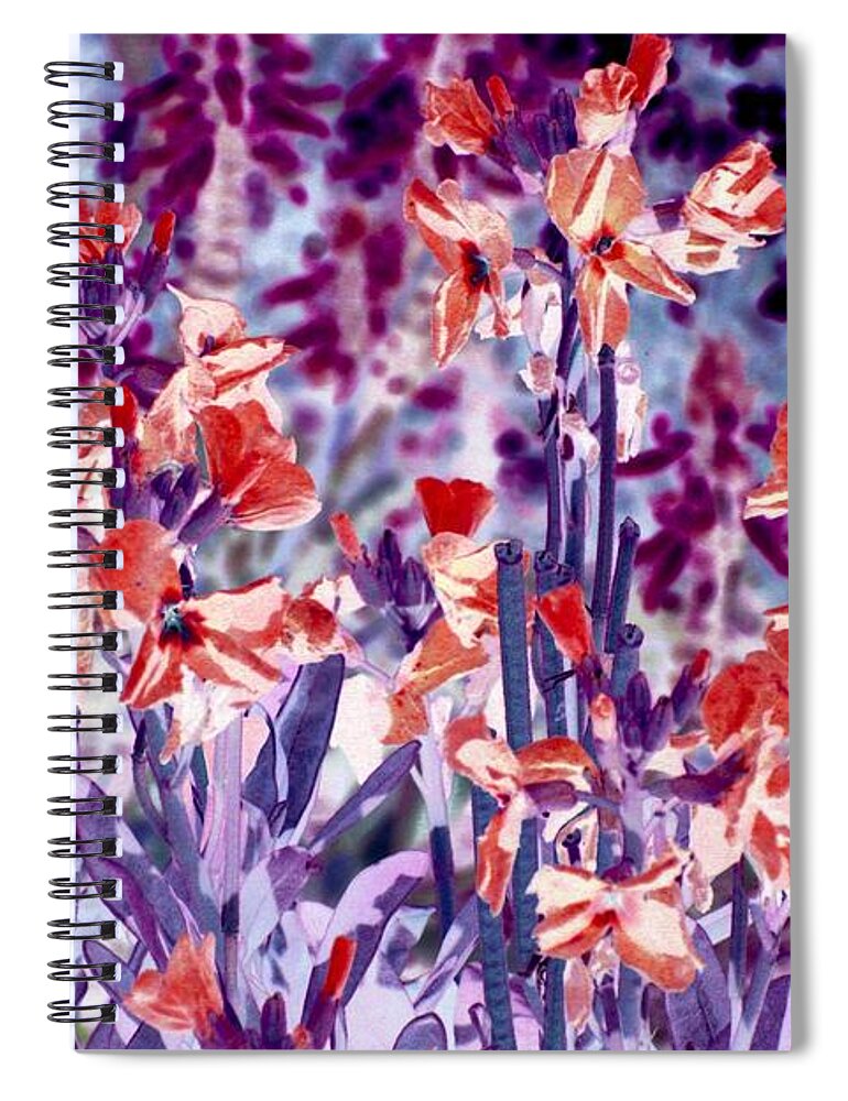 Altered Spiral Notebook featuring the photograph Altered Flower 10 by Andrew Hewett