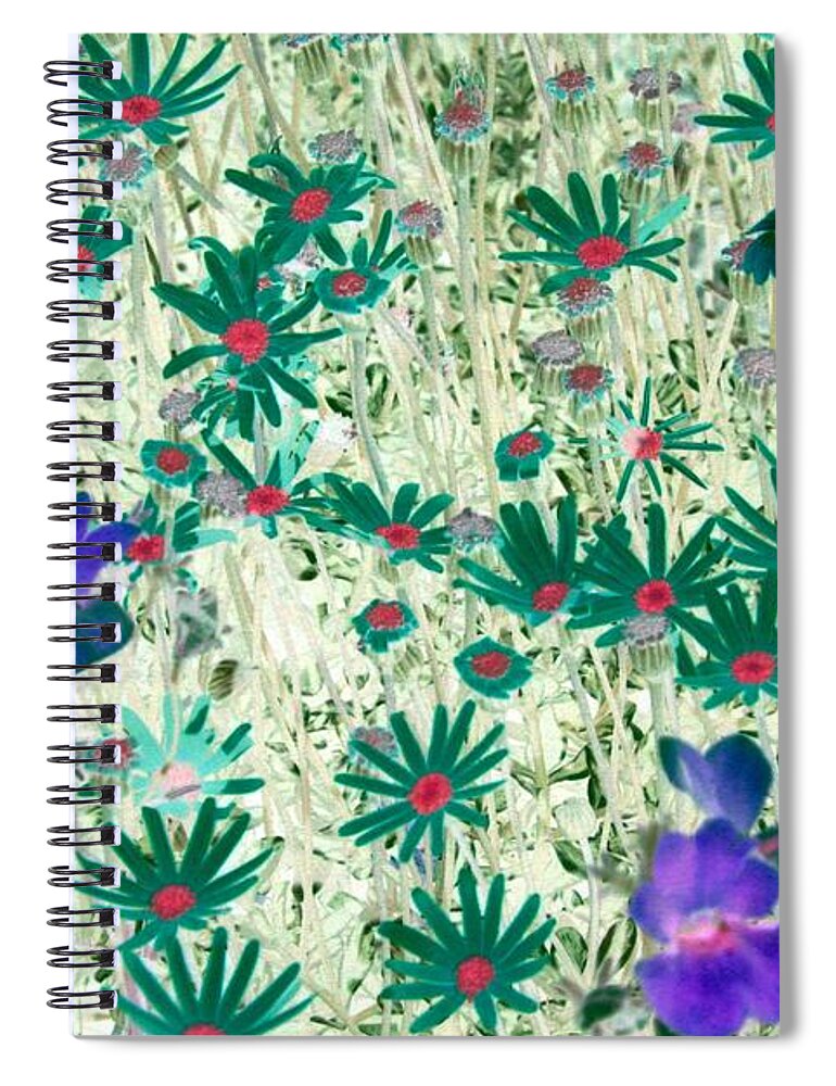 Altered Spiral Notebook featuring the photograph Altered Flower 9 by Andrew Hewett