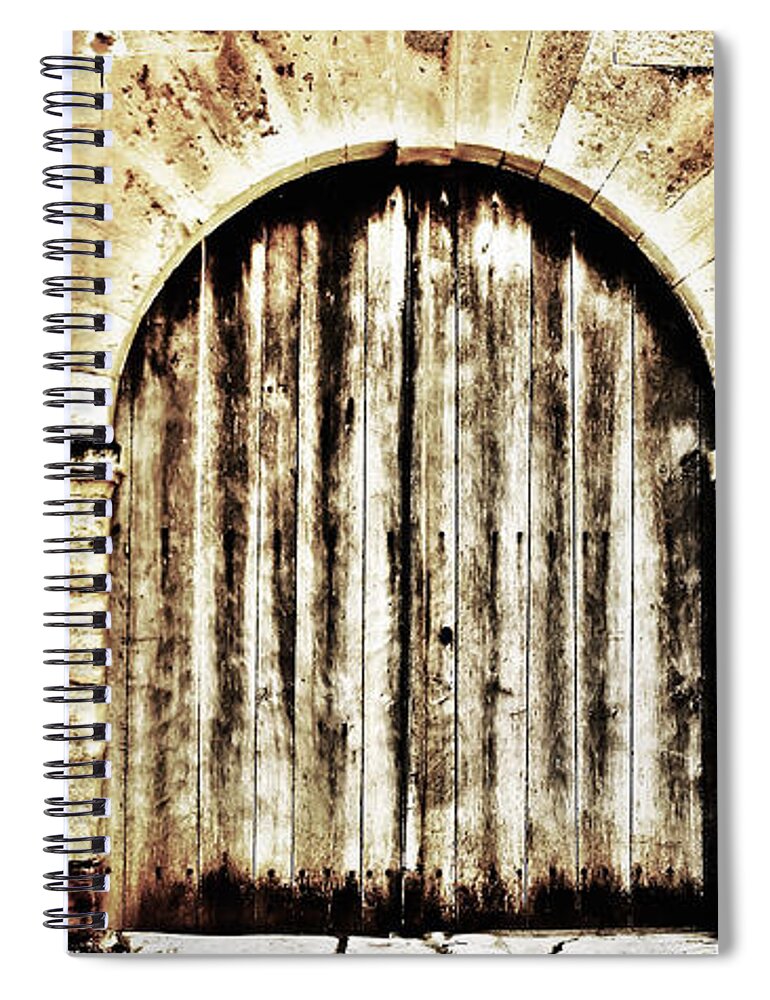 Door Spiral Notebook featuring the photograph Ancient Facade by Paul Topp