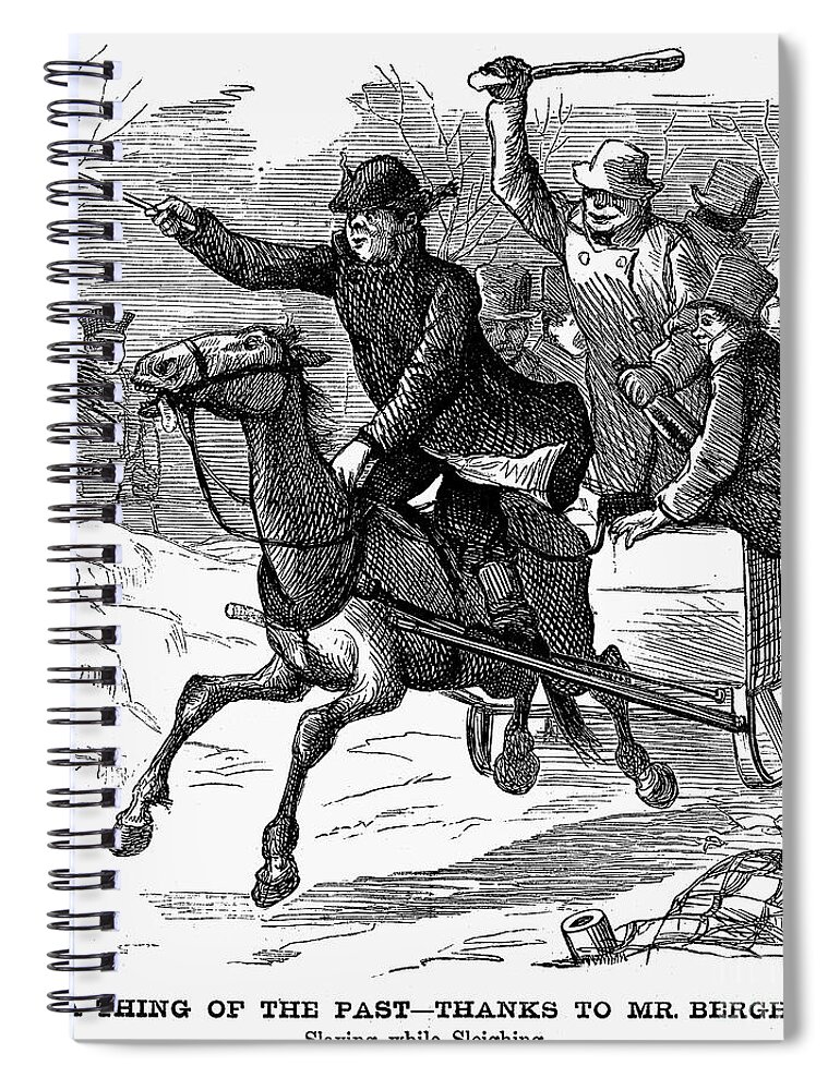 1877 Spiral Notebook featuring the photograph Animal Cruelty, 1877 by Granger
