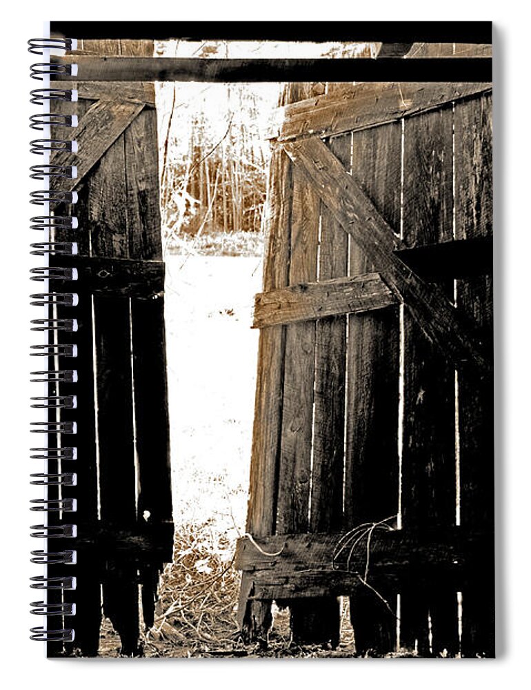 Country Spiral Notebook featuring the photograph Antique Door by La Dolce Vita