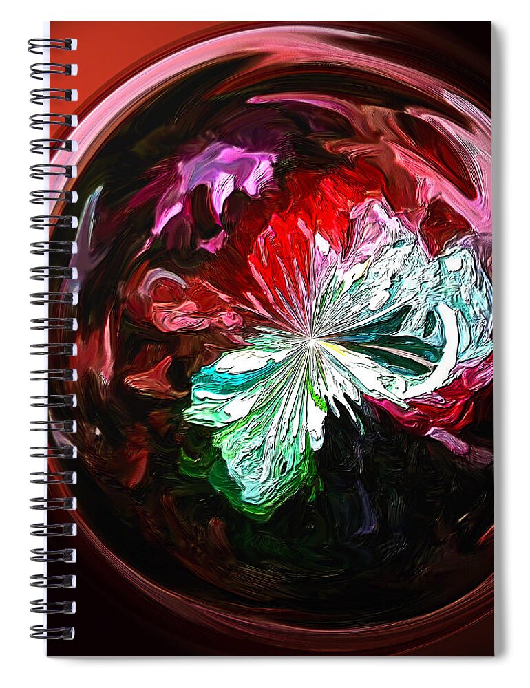 Abstract Spiral Notebook featuring the mixed media Arabian Nights II by Patricia Griffin Brett