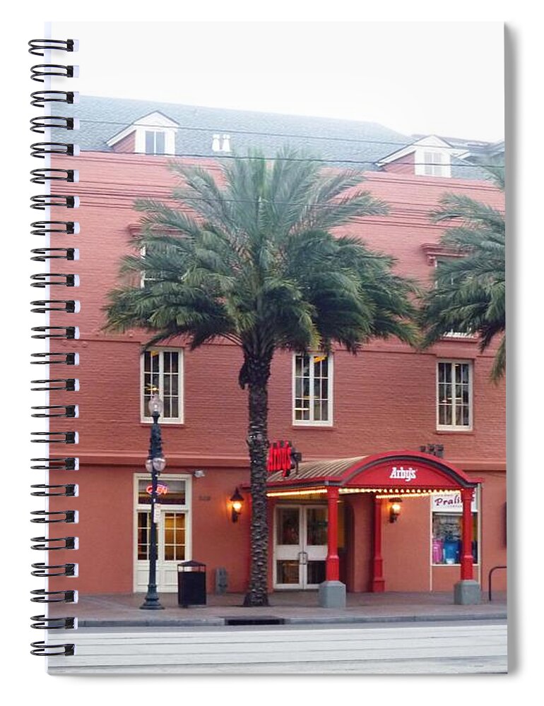 Arby's Spiral Notebook featuring the photograph Arby's at Dawn by Alys Caviness-Gober