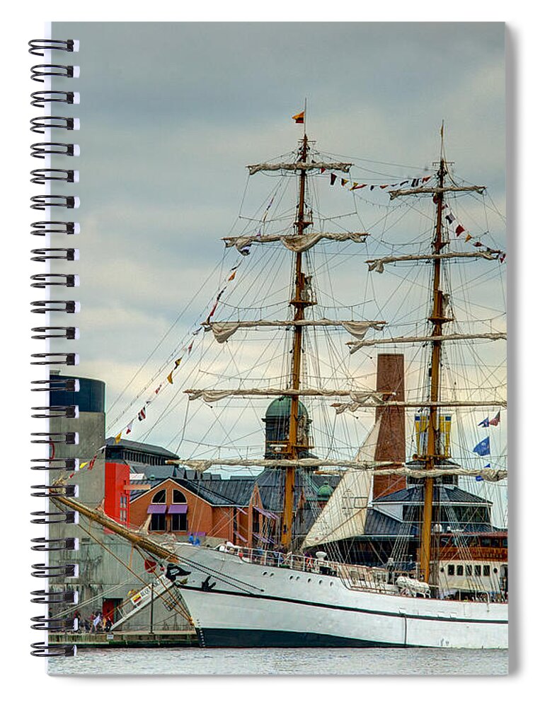 Baltimore Spiral Notebook featuring the photograph ARC Gloria by Mark Dodd