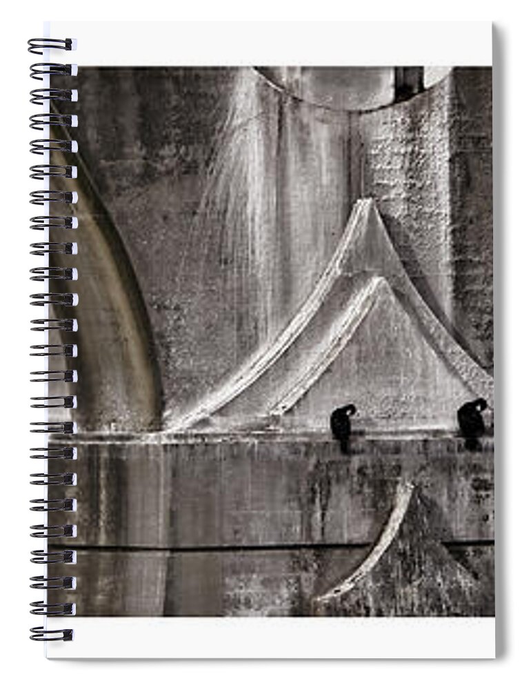 Architecture Spiral Notebook featuring the photograph Architectural Detail Triptych by Carol Leigh