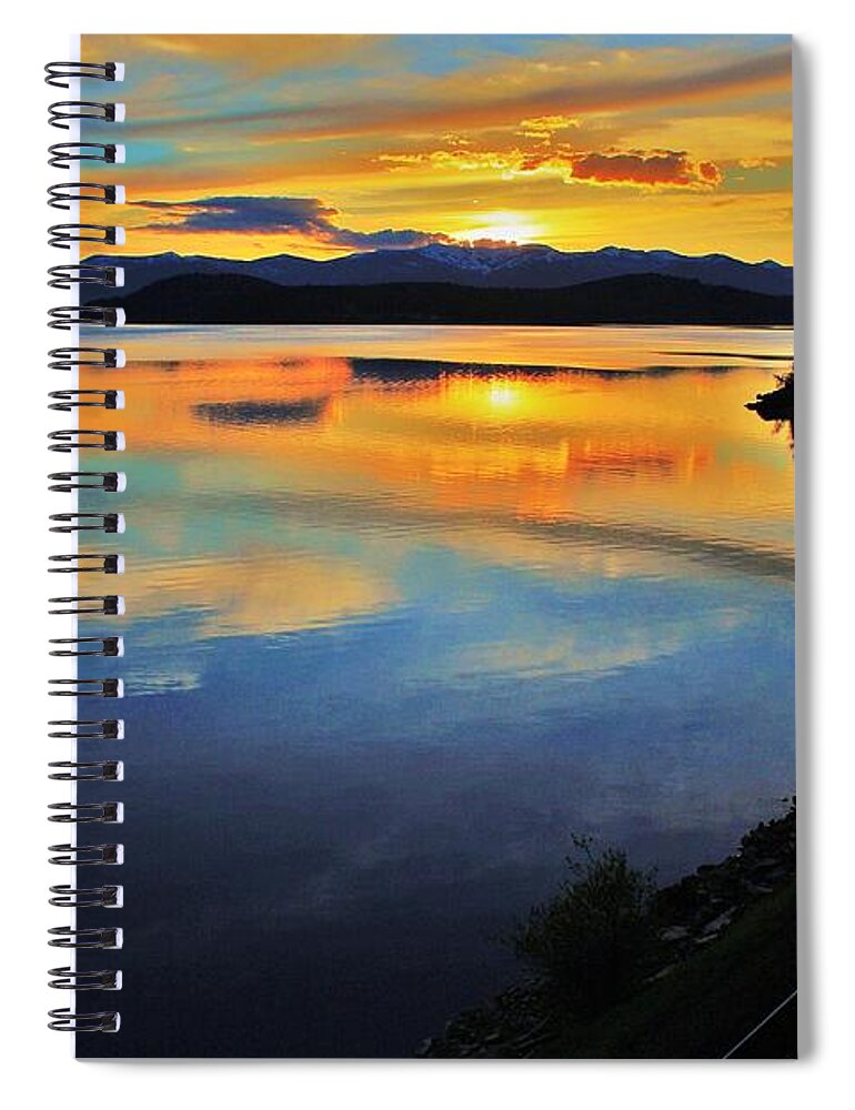 Lake Spiral Notebook featuring the photograph Around the Bend by Benjamin Yeager