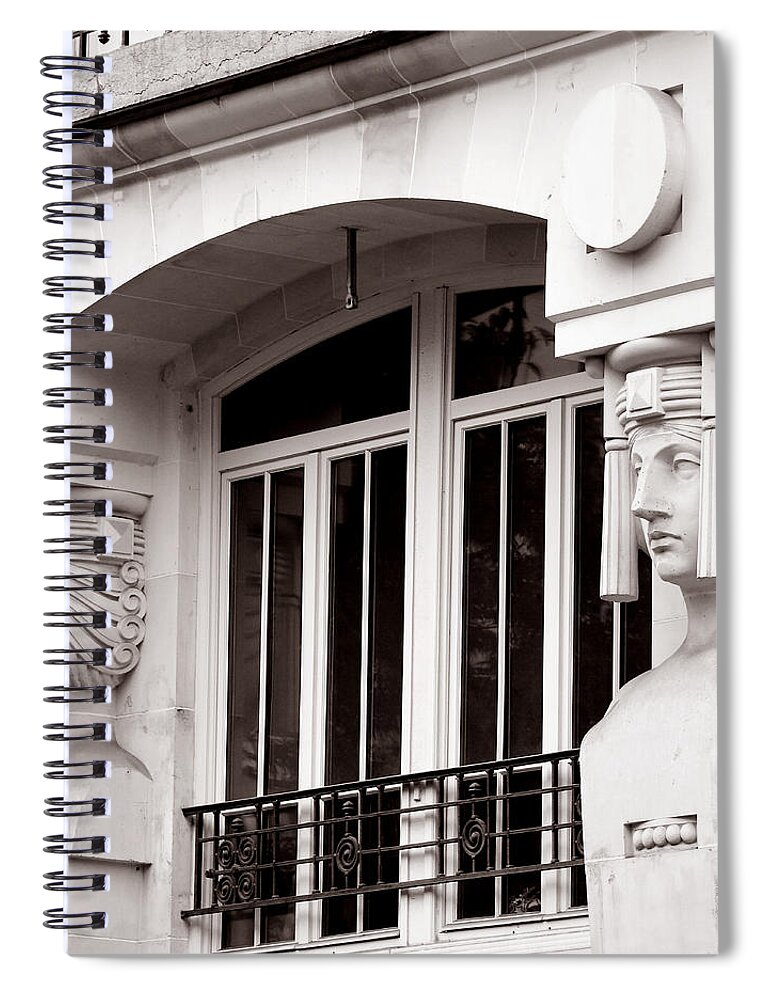 Paris Spiral Notebook featuring the photograph Art Deco 17 by Andrew Fare