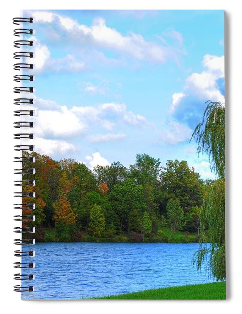  Spiral Notebook featuring the photograph Autumn at Hoyt Lake by Michael Frank Jr