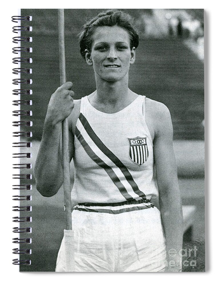 History Spiral Notebook featuring the photograph Babe Didrikson, American Athlete by Photo Researchers
