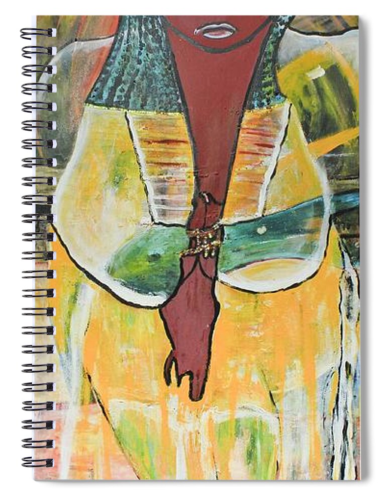 Figurative Spiral Notebook featuring the painting Baby Girl II by Peggy Blood
