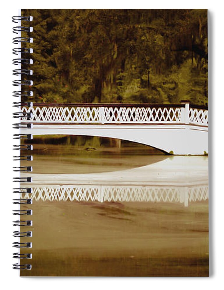 Bridge Spiral Notebook featuring the photograph Back in the Day by DigiArt Diaries by Vicky B Fuller