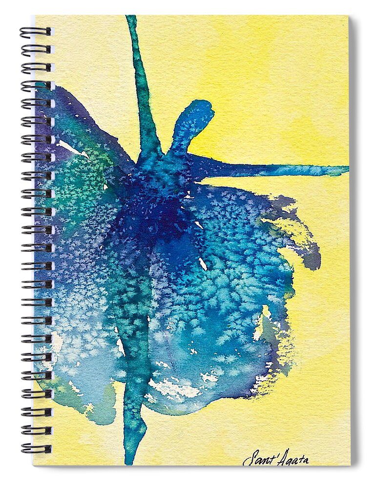 Ballerina Spiral Notebook featuring the painting Ballerina by Frank SantAgata