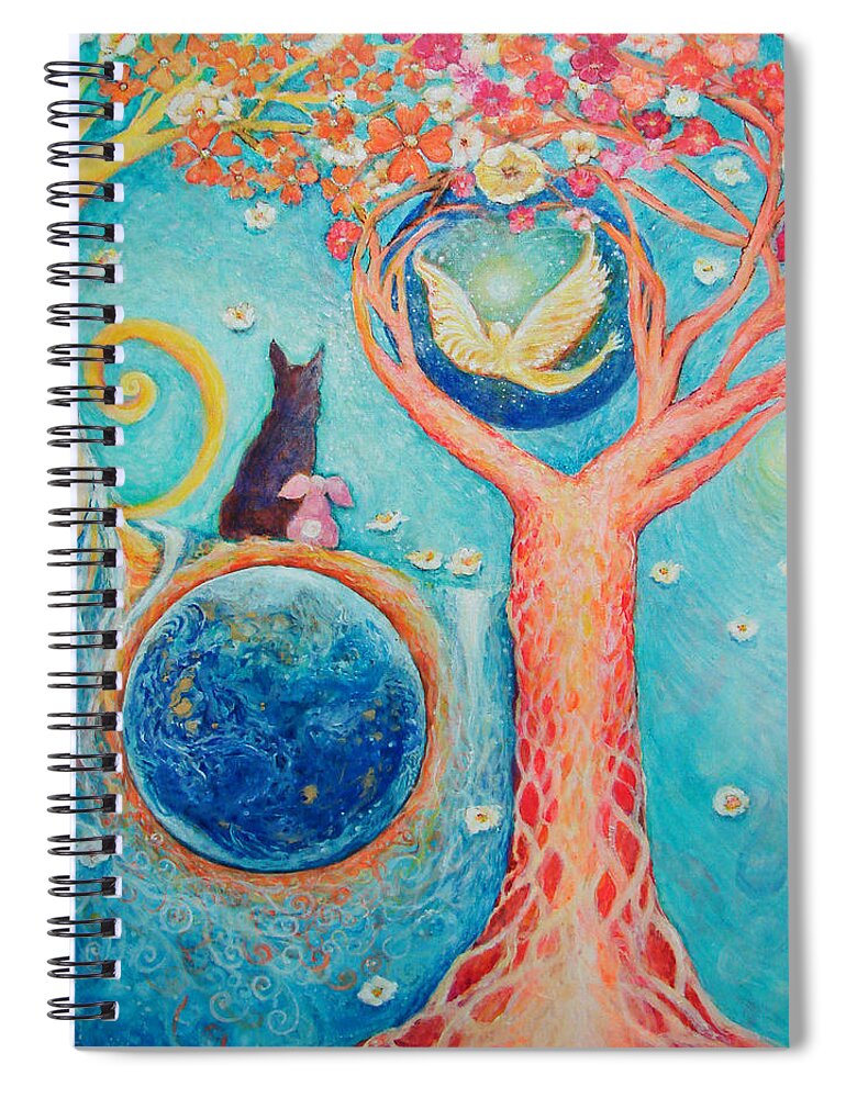 Spiritual Spiral Notebook featuring the painting Baron's Painting by Ashleigh Dyan Bayer