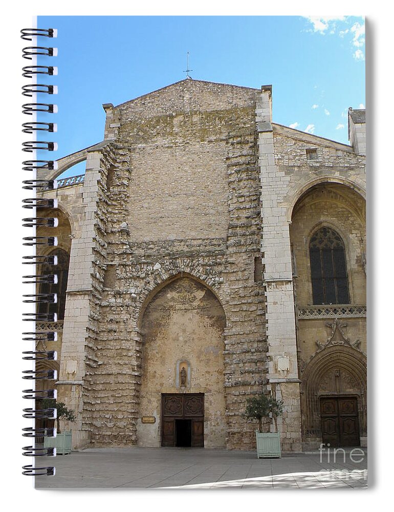 La Basilique Spiral Notebook featuring the photograph Basilica of Saint Mary Madalene by Lainie Wrightson