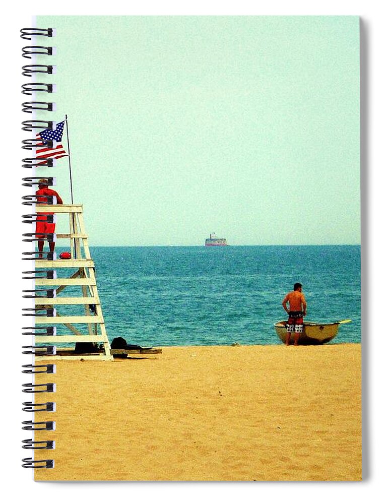 Chicago Spiral Notebook featuring the photograph Baywatch by Valentino Visentini