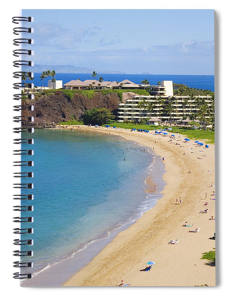 Above Spiral Notebook featuring the photograph Black Rock Maui by Ron Dahlquist - Printscapes