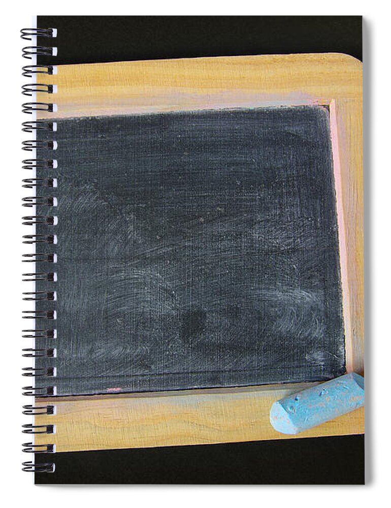Abc Spiral Notebook featuring the photograph Blackboard chalk by Carlos Caetano