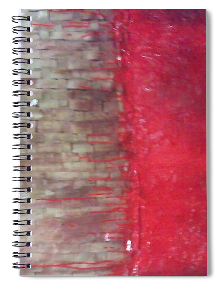 Mixed Media Spiral Notebook featuring the painting Blood and bone by Femme Blaicasso