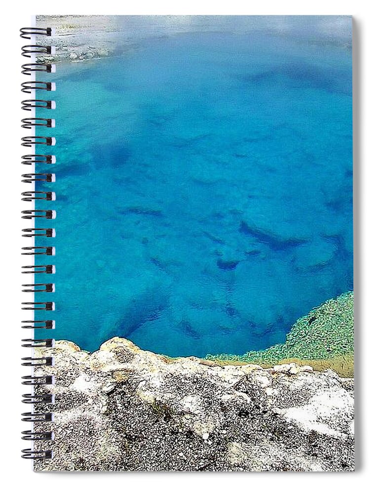 Yellowstone Spiral Notebook featuring the photograph Blue Abyss by Ellen Heaverlo