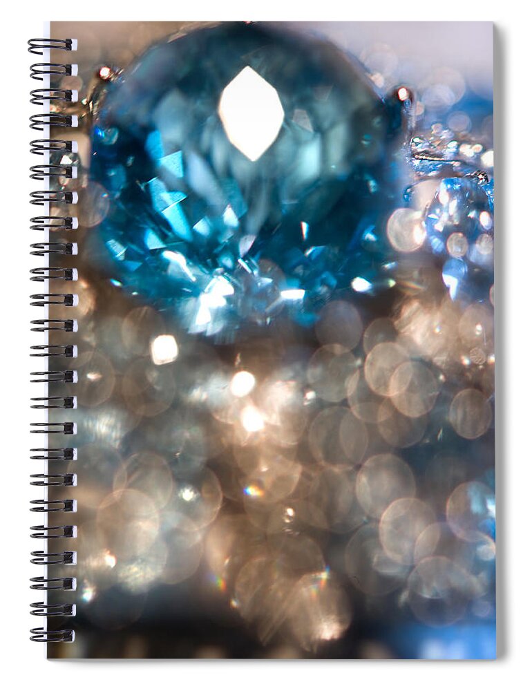 Jenny Rainbow Fine Art Photography Spiral Notebook featuring the photograph Blue Topaz. Spirit of Treasure by Jenny Rainbow
