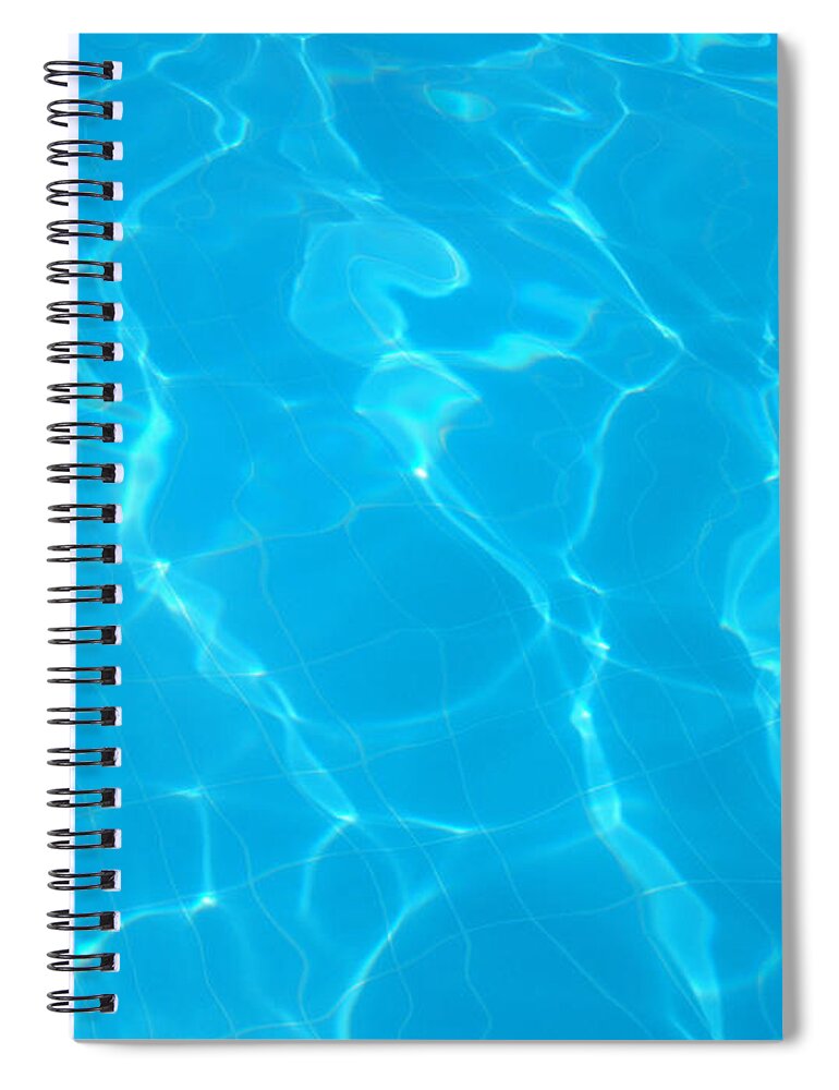 Water Spiral Notebook featuring the photograph Blue water surface - swimming pool by Matthias Hauser
