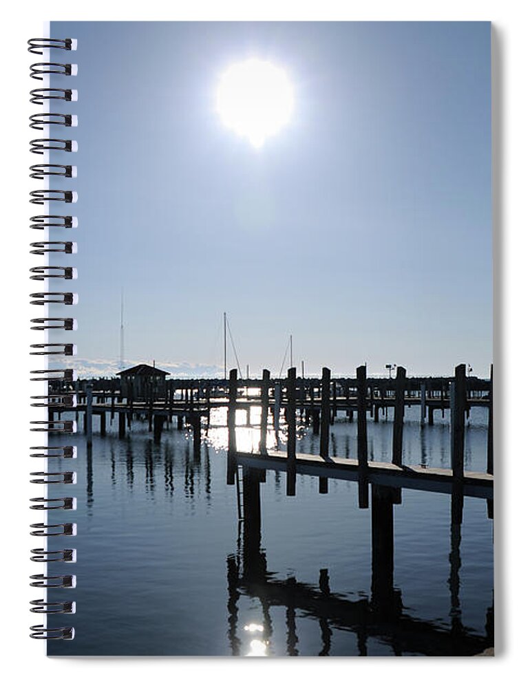 Water Spiral Notebook featuring the photograph Boat Harbor Lexington MI by Ronald Grogan