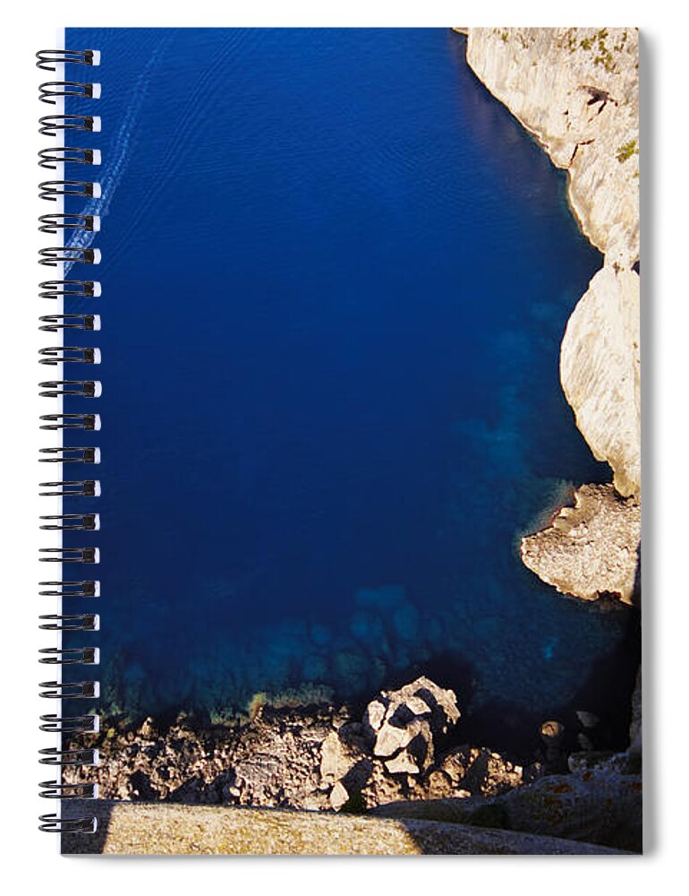 Boat Spiral Notebook featuring the photograph Boat in the sea by Agusti Pardo Rossello