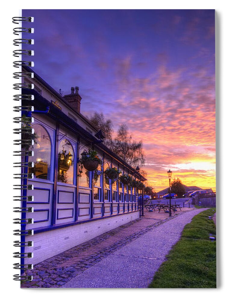 Yhun Suarez Spiral Notebook featuring the photograph Boat Inn Sunrise 2.0 by Yhun Suarez