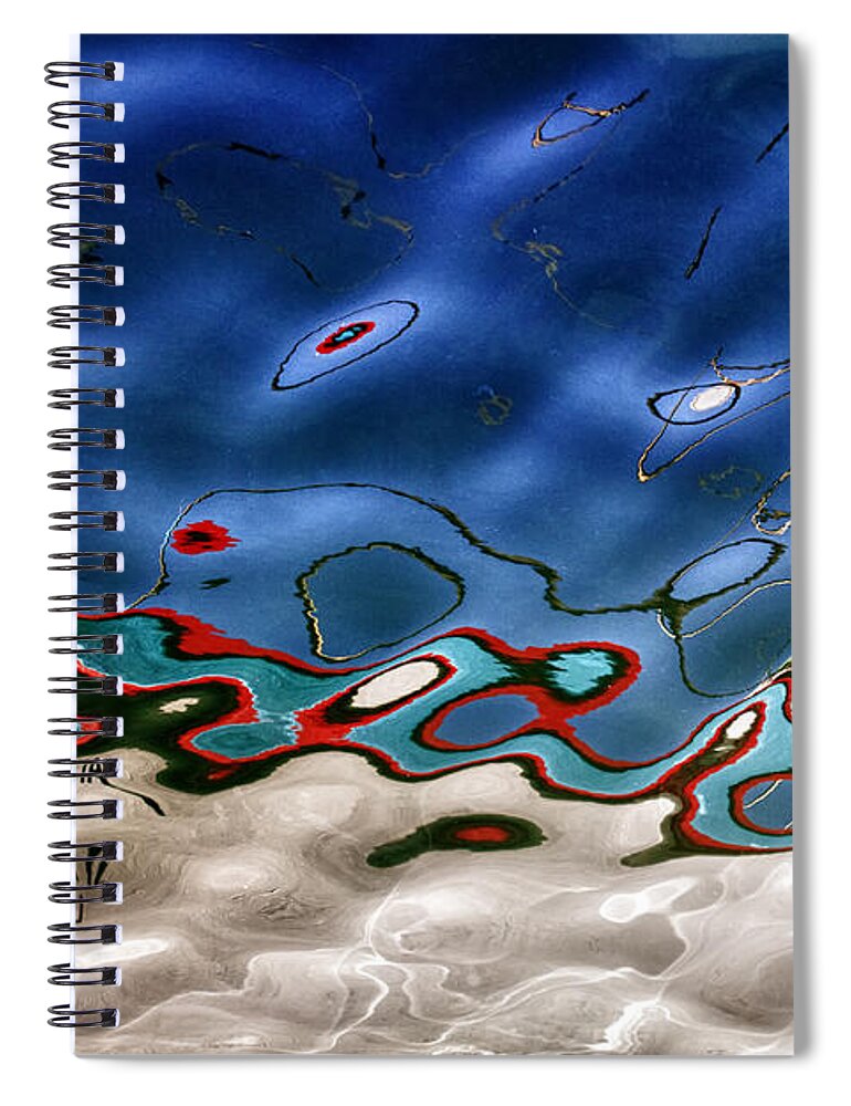 Afternoon Spiral Notebook featuring the photograph Boat Reflexion by Stelios Kleanthous