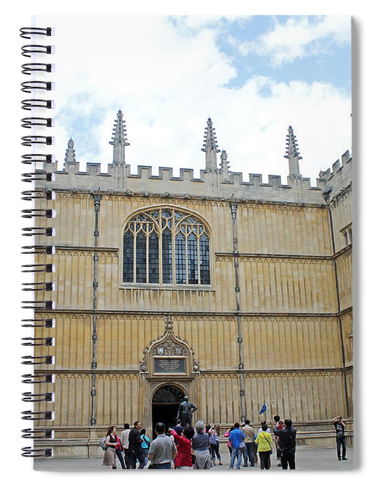 Oxford Spiral Notebook featuring the photograph Bodleian Library by Tony Murtagh