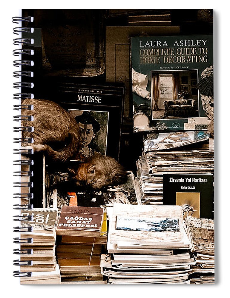 Beyoglu Spiral Notebook featuring the photograph Istanbul, Turkey - Bookkeepers by Mark Forte