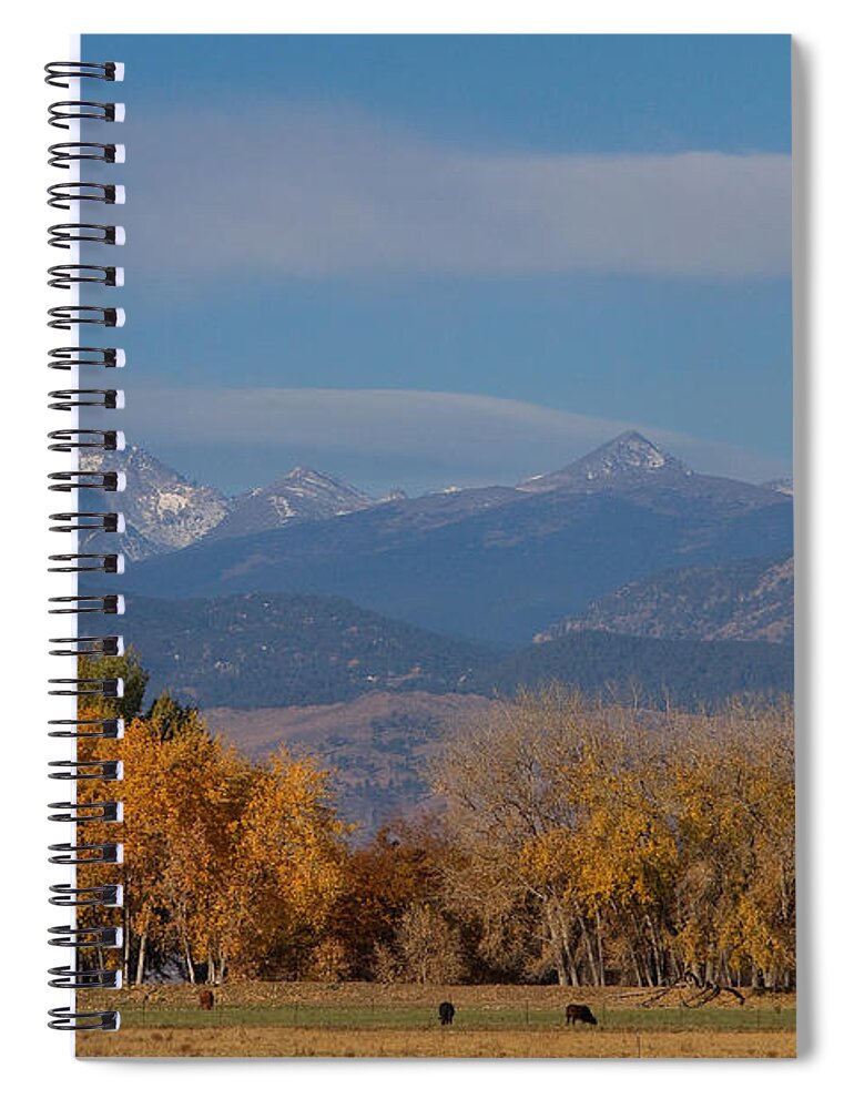 'front Range' Spiral Notebook featuring the photograph Boulder County Colorado Continental Divide Autumn View by James BO Insogna