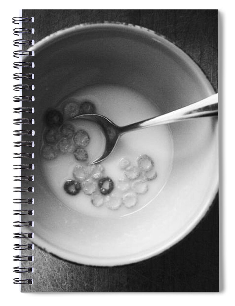 Cereal Spiral Notebook featuring the mixed media Breakfast by Linda Woods