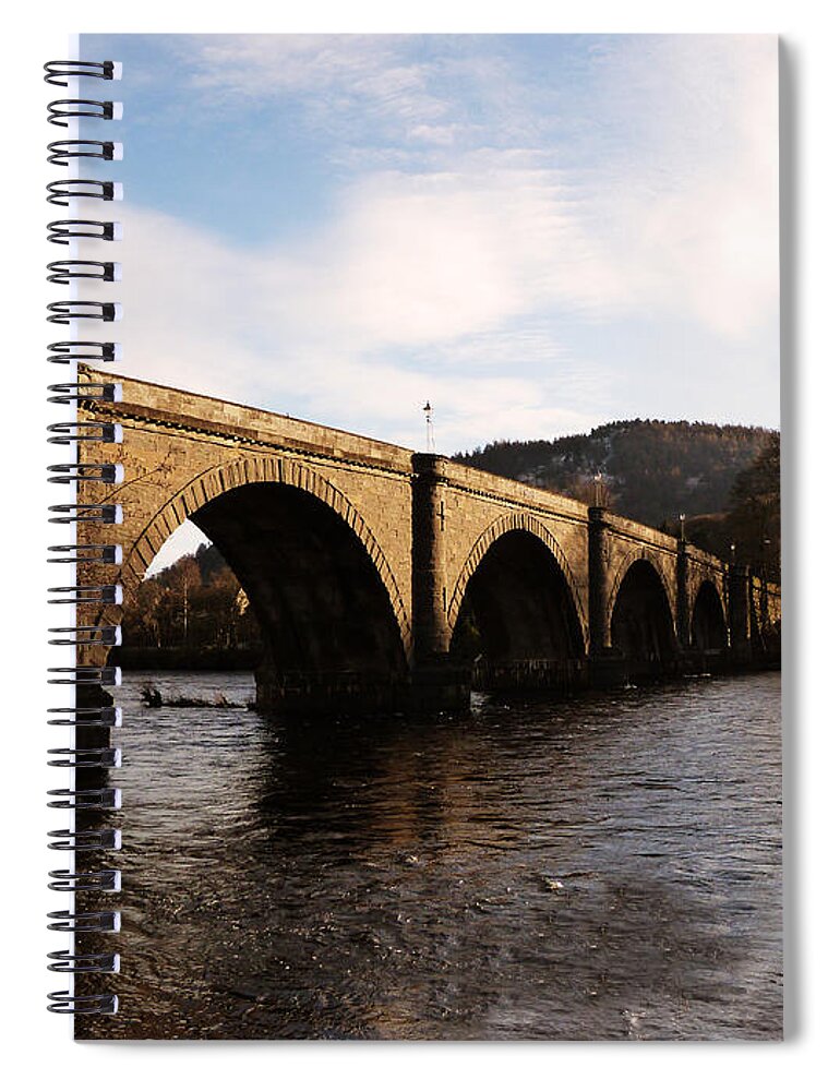  Spiral Notebook featuring the photograph Bridge Across River Tay by Lynn Bolt