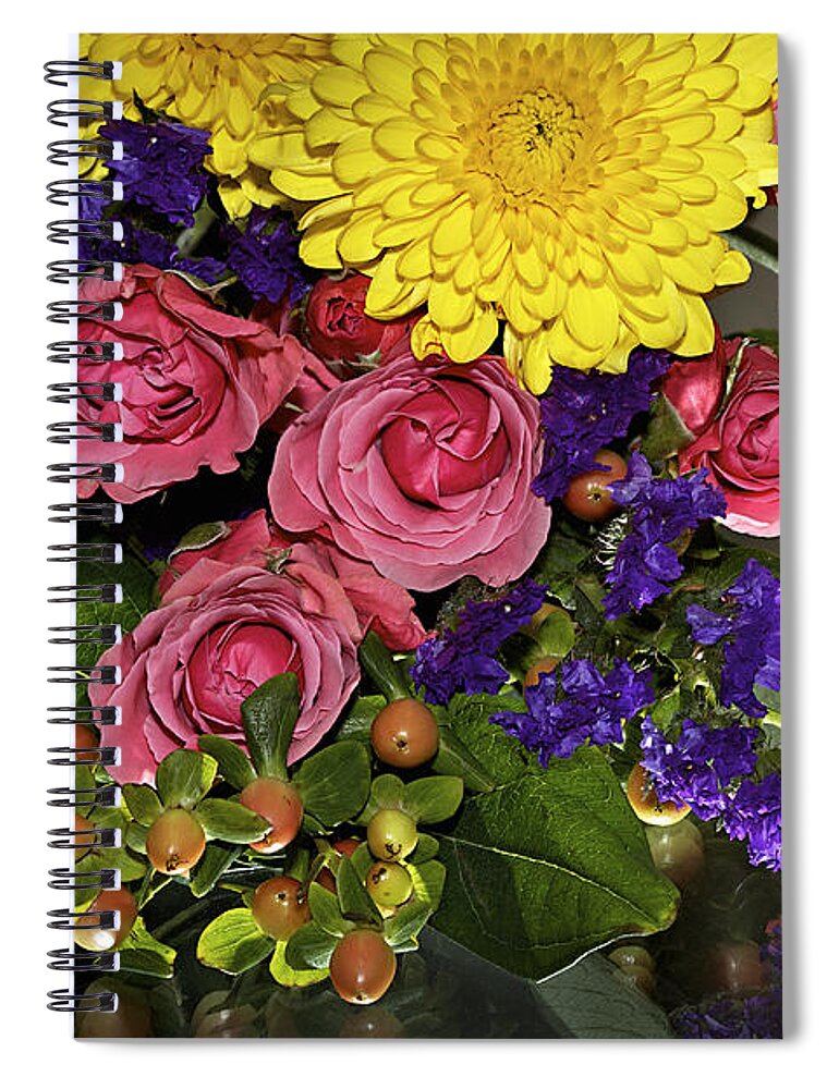Flowers Spiral Notebook featuring the photograph Brightly Reflected by Phyllis Denton
