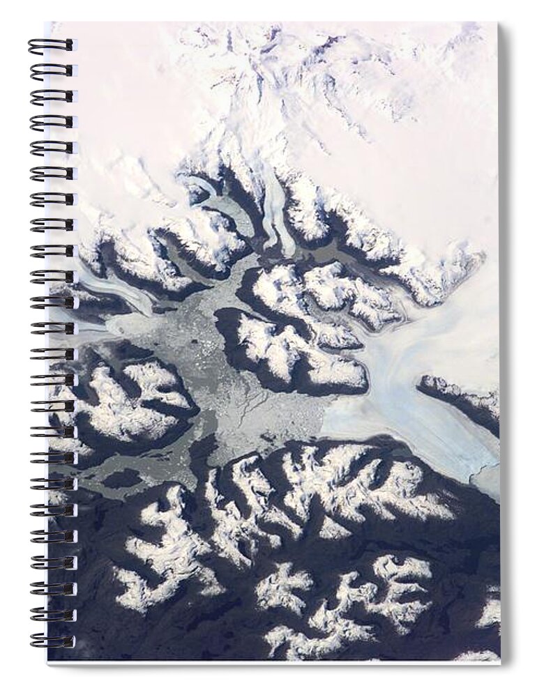 Bruggen Glacier Spiral Notebook featuring the photograph Bruggen Glacier, Chile by Nasa