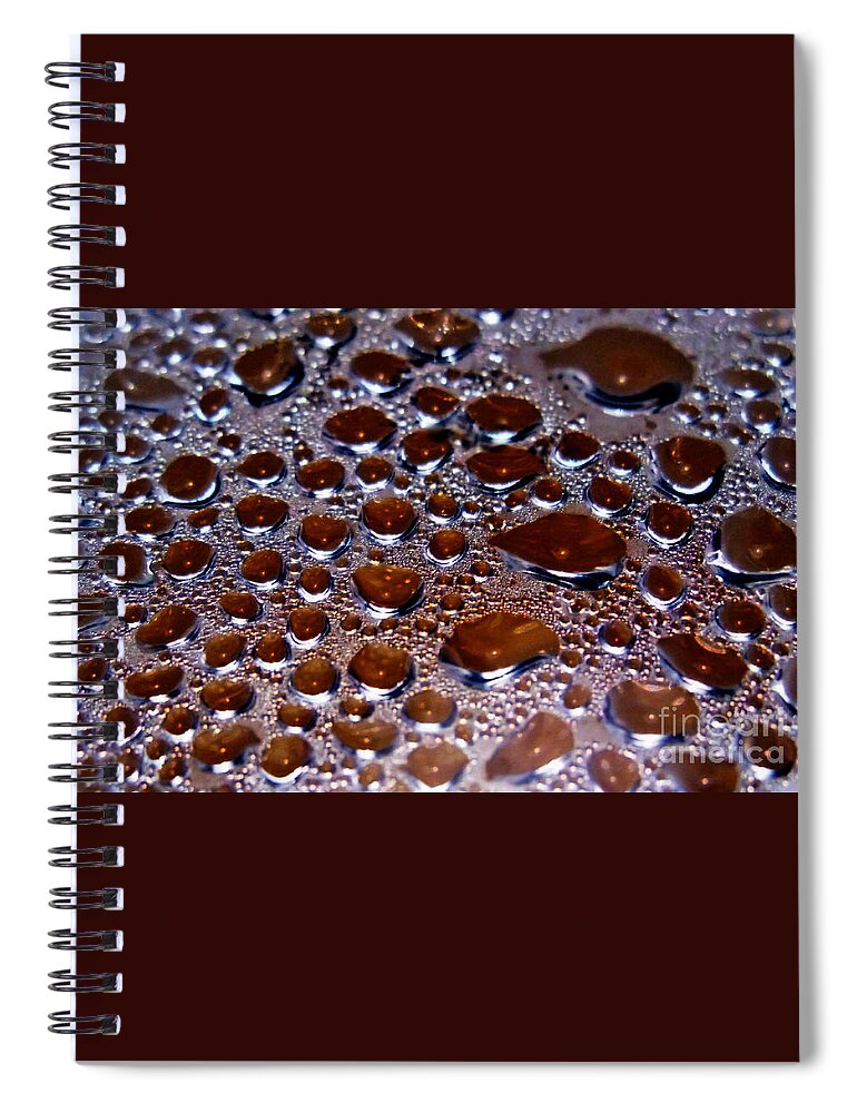 Bubble Spiral Notebook featuring the photograph Bubbles Of Steam Cherry Wine Red by Ausra Huntington nee Paulauskaite