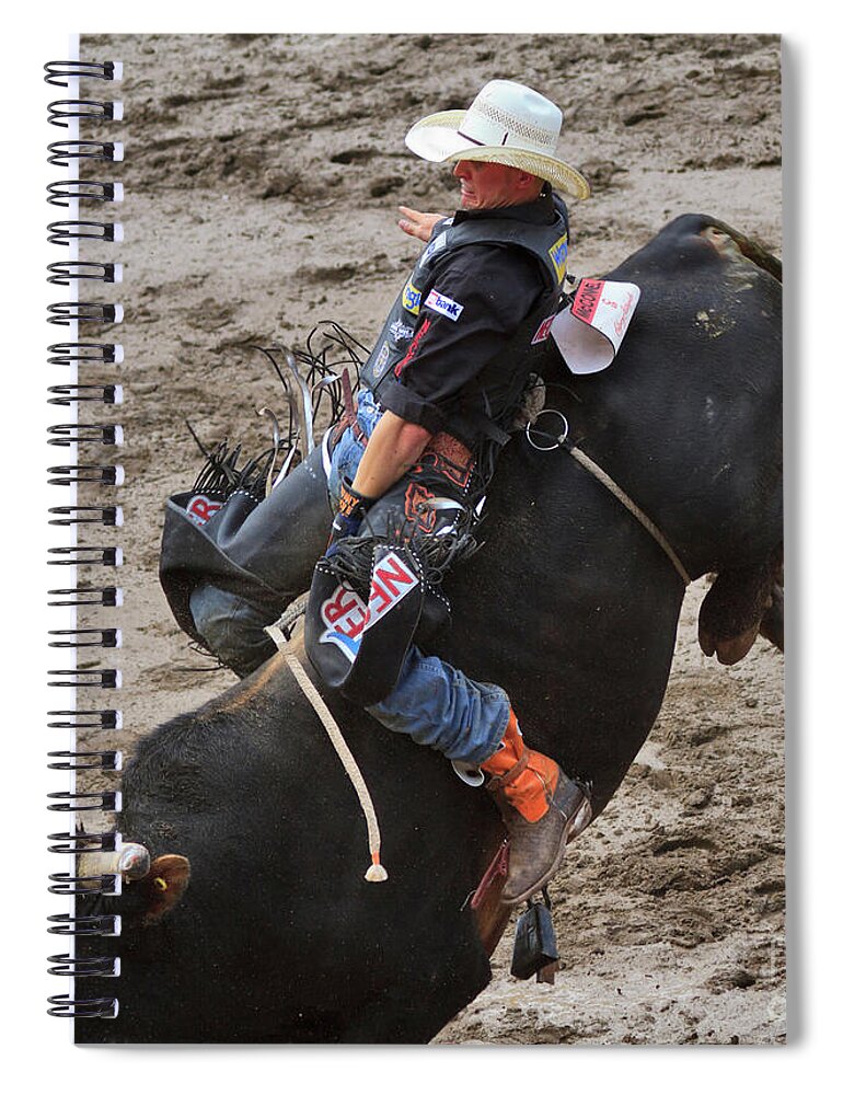 Tough Spiral Notebook featuring the photograph Bull Riding by Louise Heusinkveld