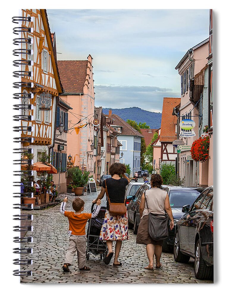 Marketplace Spiral Notebook featuring the photograph Bummeln auf dem Marktplatz by Debbie Karnes