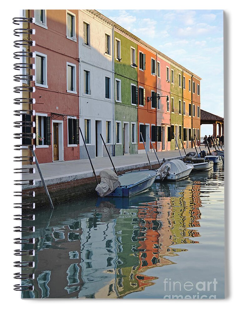 Burano Spiral Notebook featuring the photograph Burano Canal by Rebecca Margraf