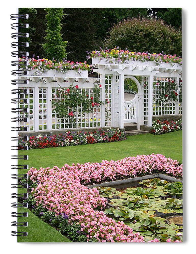 Butchart Garden Spiral Notebook featuring the digital art Butchart garden by Claude McCoy