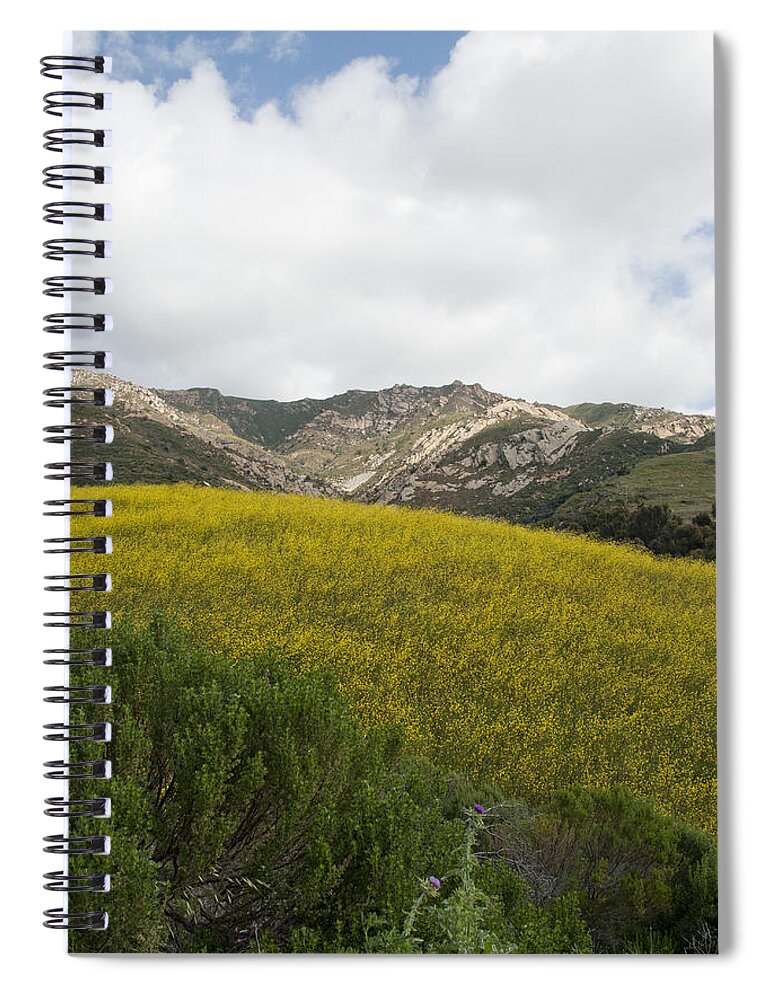 Hillside Spiral Notebook featuring the photograph California Hillside View V by Kathleen Grace