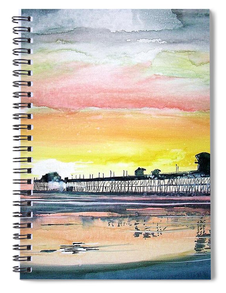 Watercolor Spiral Notebook featuring the painting Calling it a Day by Tom Riggs