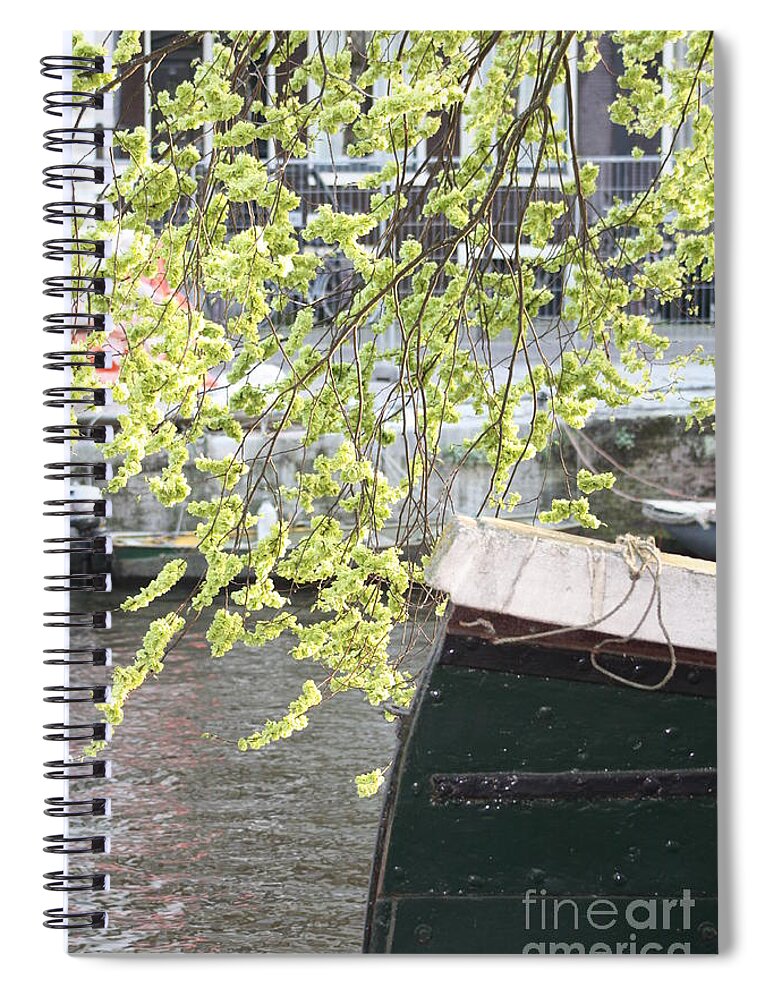Canals Spiral Notebook featuring the photograph Canal scene by Rogerio Mariani