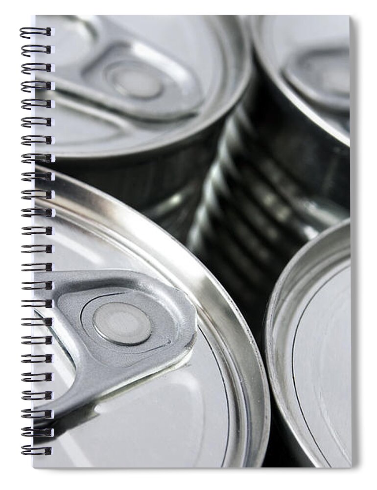 Airtight Spiral Notebook featuring the photograph Canned food by Carlos Caetano