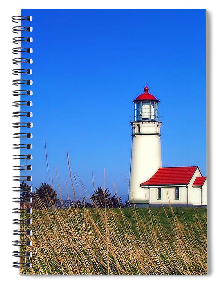Lighthouse Art Spiral Notebook featuring the photograph Cape Blanco Lighthouse by Wendy McKennon