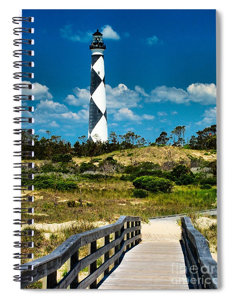 Architecture Spiral Notebook featuring the photograph Cape Lookout Light by Nick Zelinsky Jr