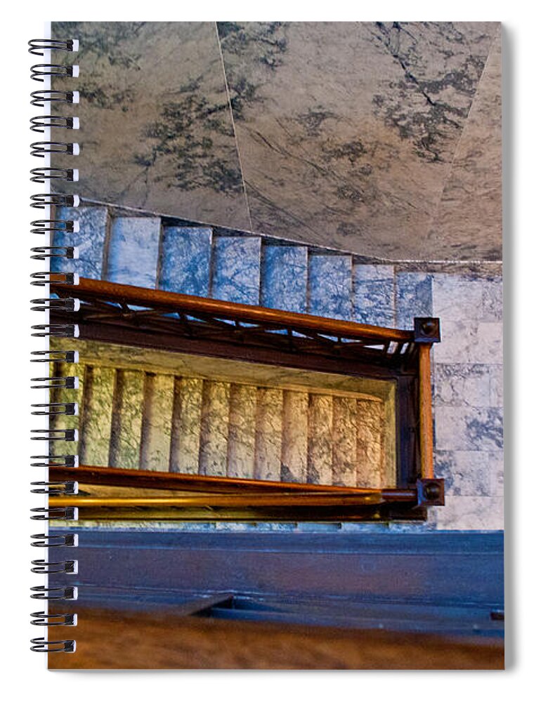 Staircase Spiral Notebook featuring the photograph Capital Stairs by Tikvah's Hope