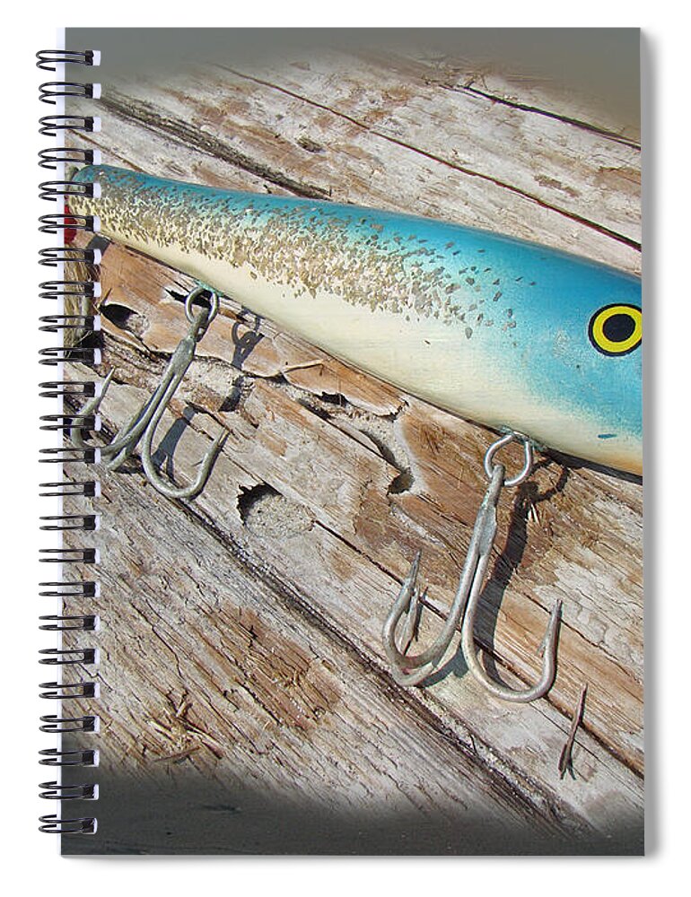 Cap'n Bill Swimmer Vintage Saltwater Fishing Lure Spiral Notebook