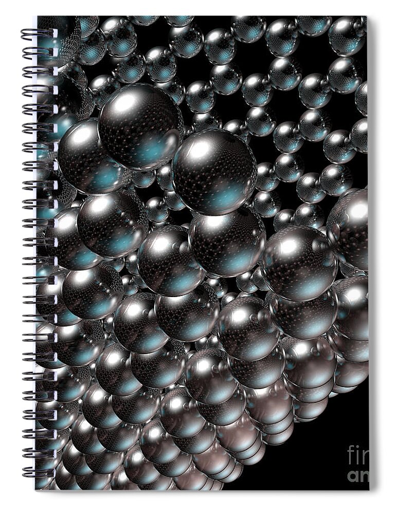 Allotrope Spiral Notebook featuring the digital art Carbon Nanotube 8 by Russell Kightley